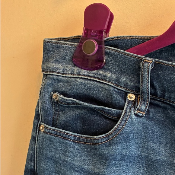 Nicole Miller Straight Leg Jeans in Medium Blue Wash - Picture 5 of 7